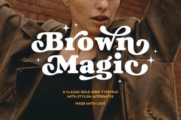 Brown Magic: A Bold Vintage Font for Stylish Designs
